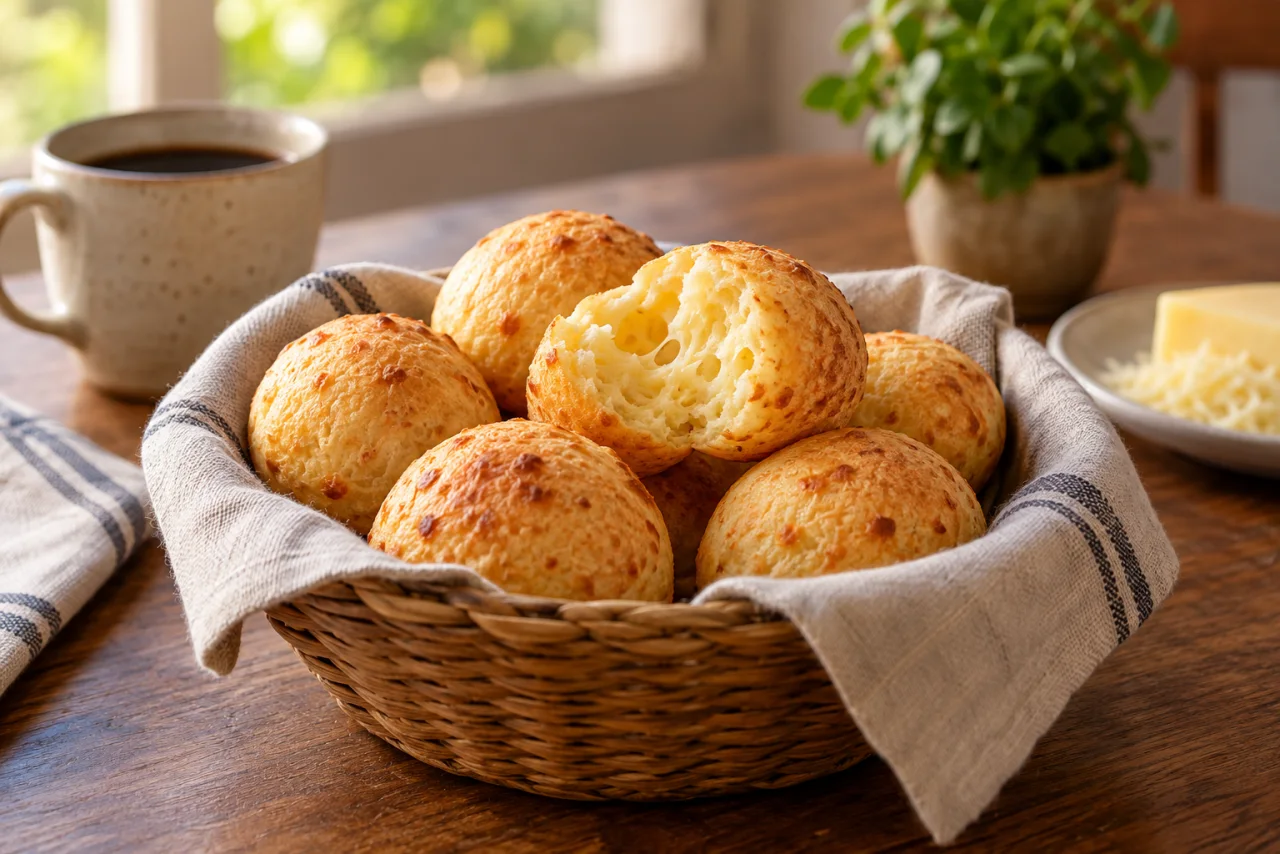 Pão de queijo, referência visual apresentada no guia
